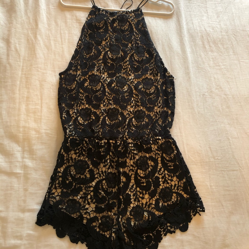 Black lace romper